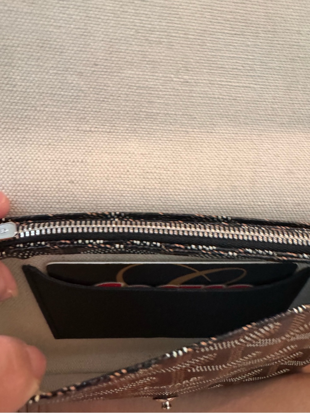 Goyard Plumet crossbody purse bag card Holder Detachable Strap black leather - Picture 14 of 16